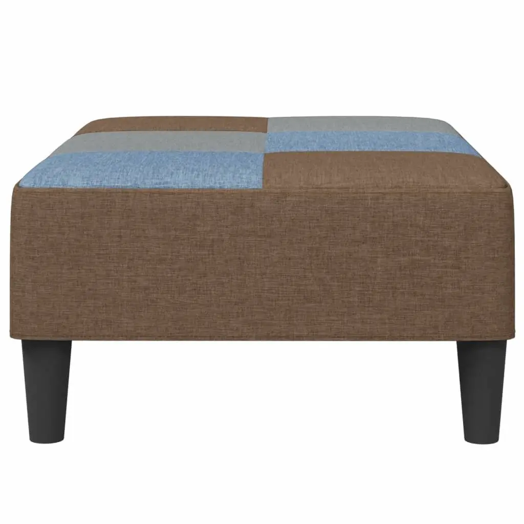 Patchwork Fabric Footstool for Living Room Comfort