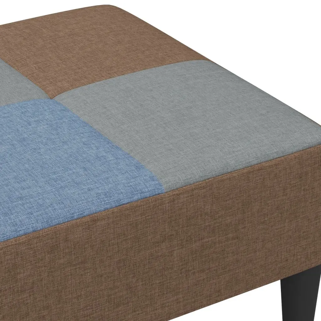 Patchwork Fabric Footstool for Living Room Comfort