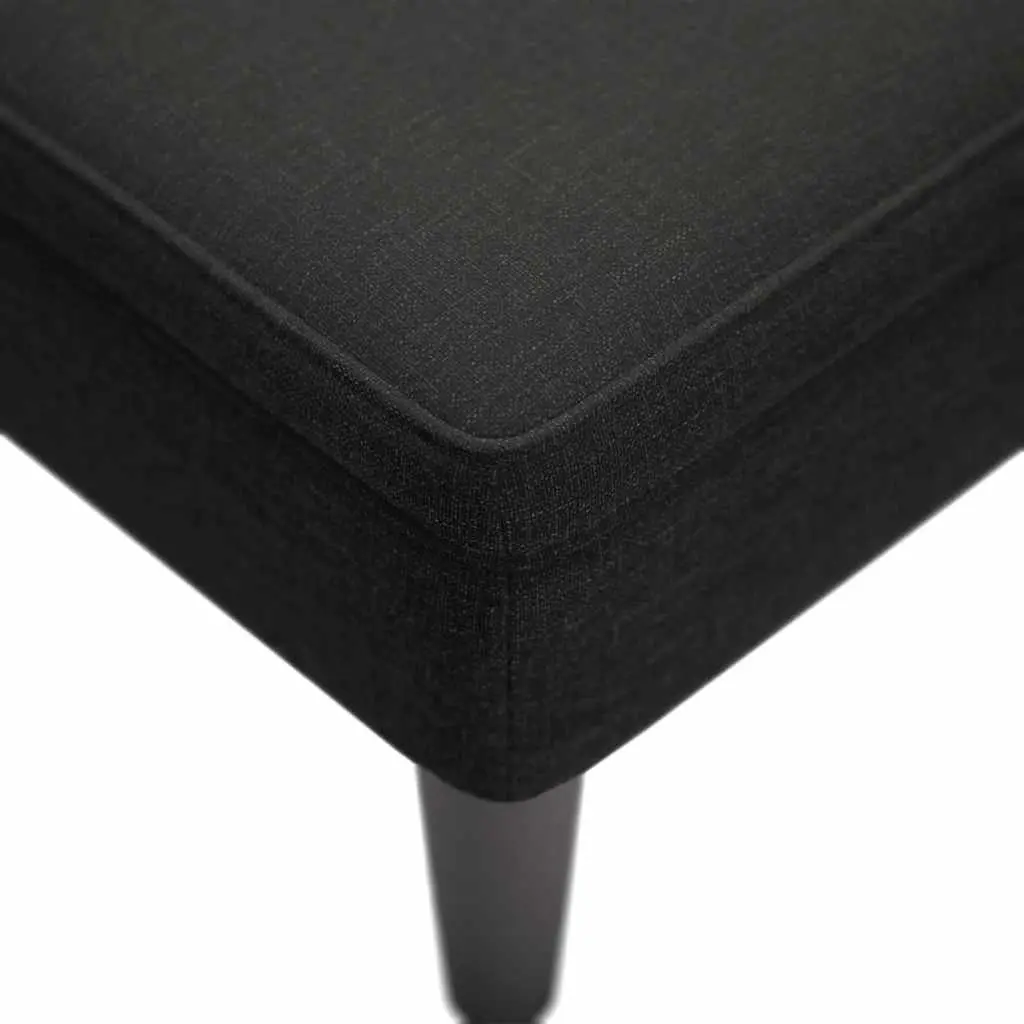 Black Fabric Chaise Lounge with Lumbar Pillow