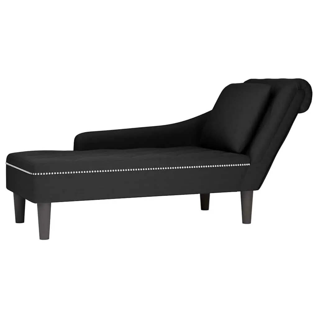 Chaise Lounge Black Velvet Living Room Furniture