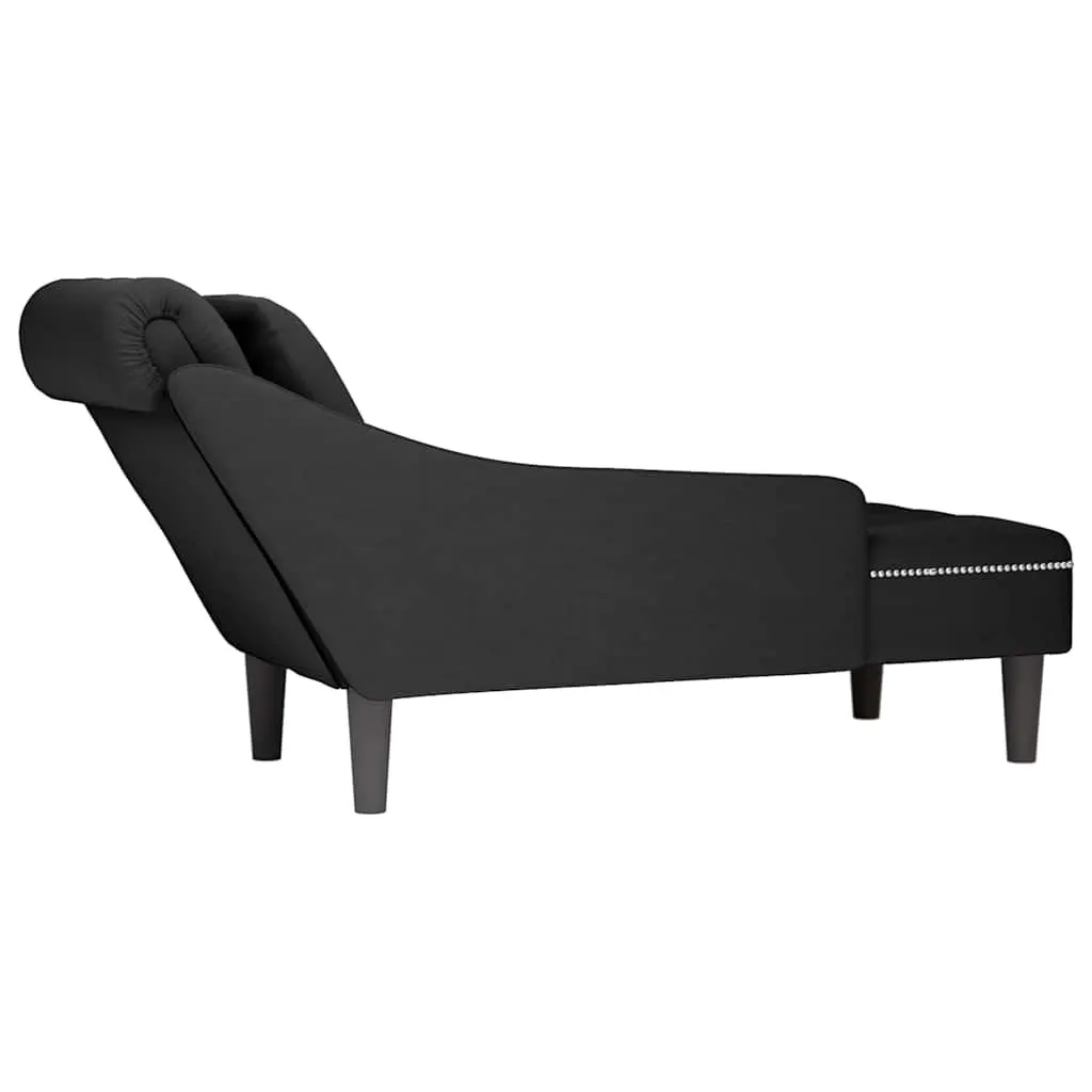 Chaise Lounge Black Velvet Living Room Furniture