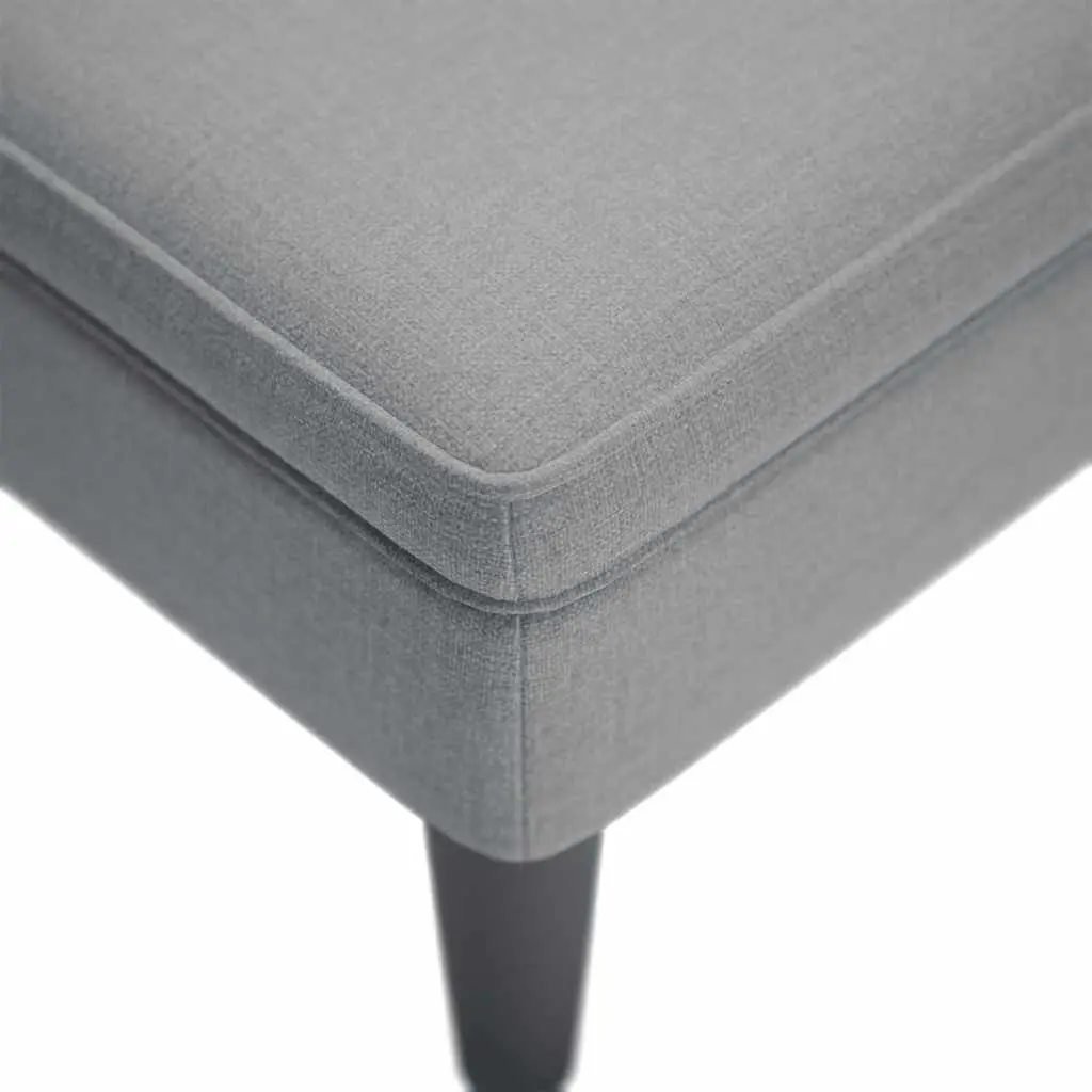 Chaise Lounge Sofa Light Grey Fabric Right Armrest Button Tufted with Lumbar Pillow