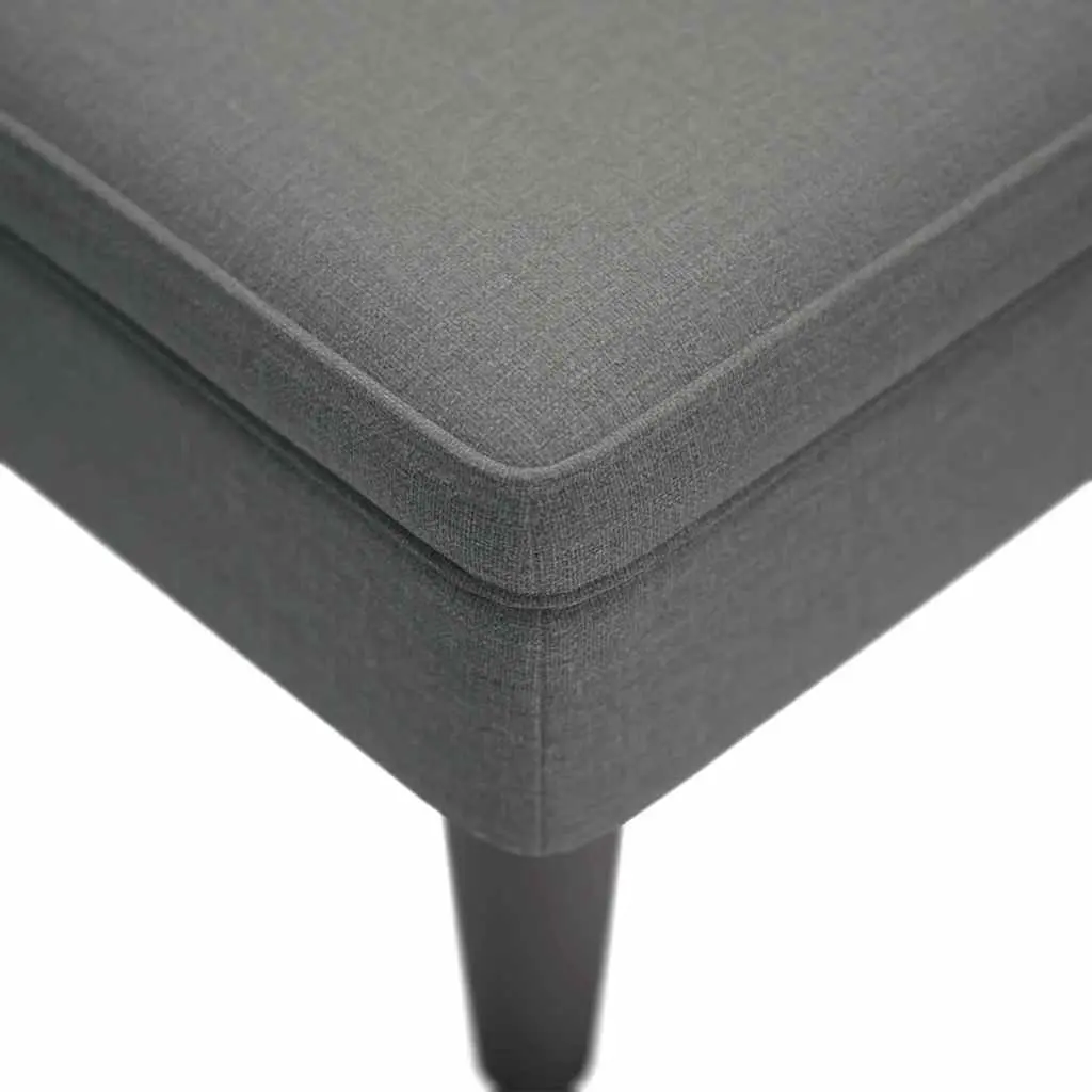 Grey Fabric Chaise Lounge Chair with Right Armrest