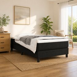 King Single Pocket Spring Mattress 106x203 cm Black
