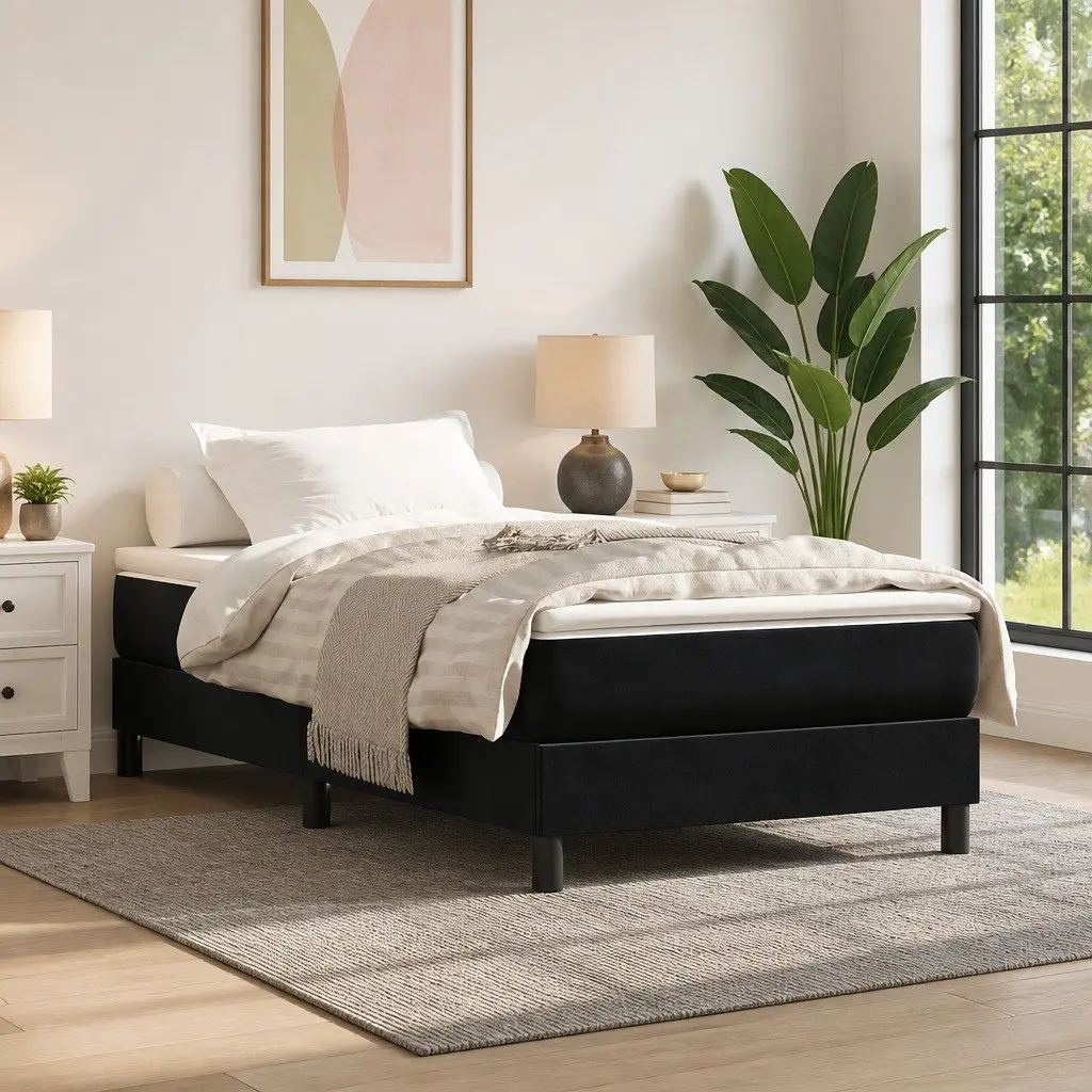 King Single Pocket Spring Mattress in Black Velvet