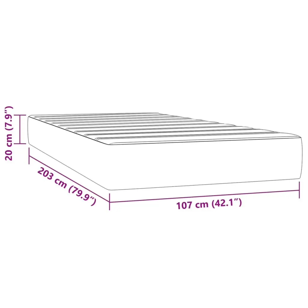 King Single Pocket Spring Mattress in Black Velvet