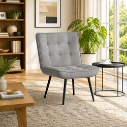 Velvet Upholstered Relaxing Chair for Home Comfort
