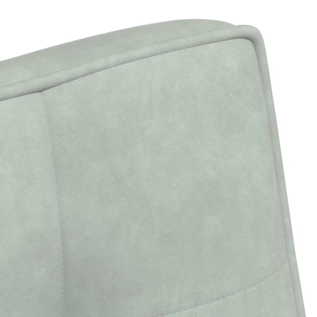 Bench Grey Velvet Upholstered 110cm Metal and Plywood Frame with Backrest