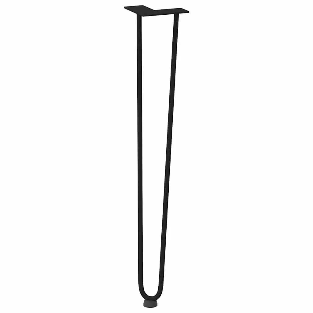 Hairpin Table Legs Black 72cm Steel 4pcs