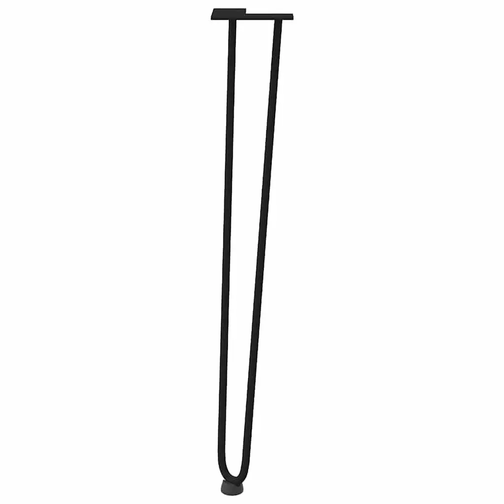 Hairpin Table Legs Black 72cm Steel 4pcs