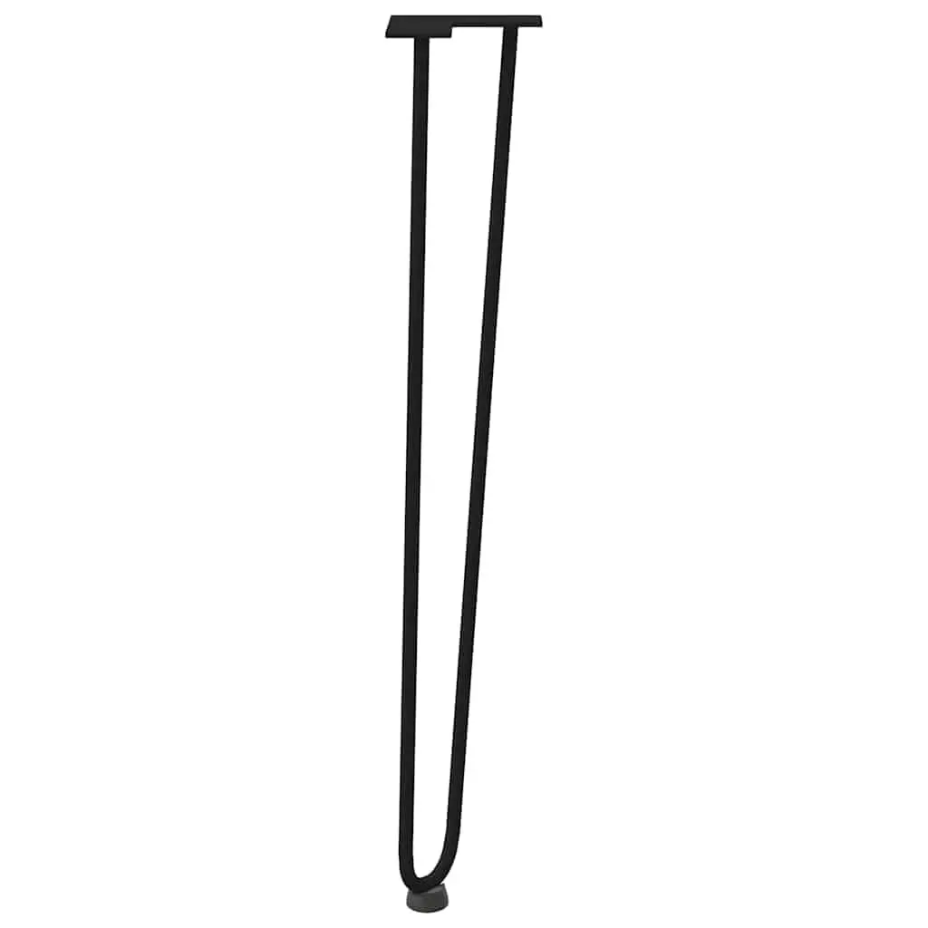 Hairpin Table Legs Black 72cm Steel 4pcs