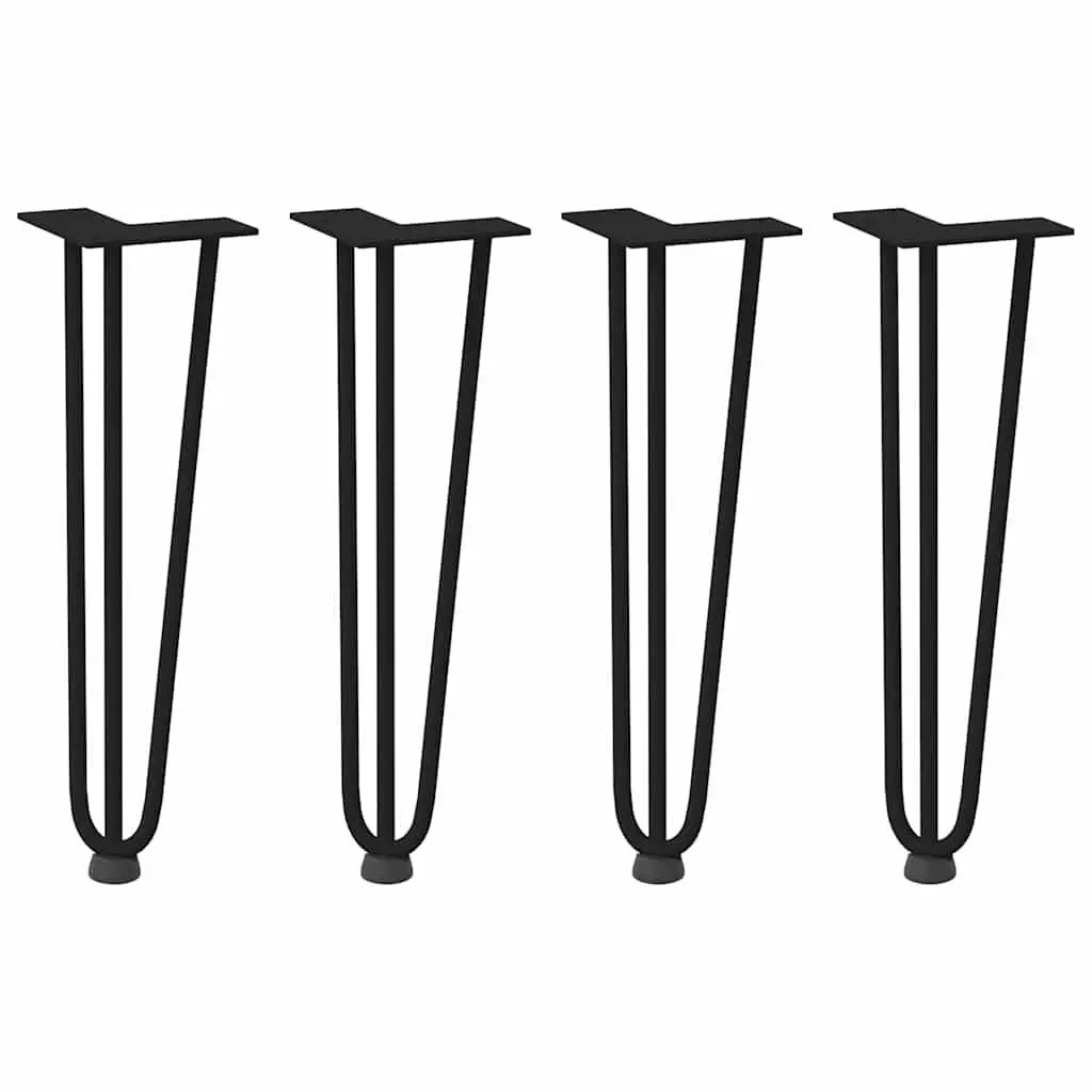 Hairpin Legs Coffee Table Black 42 cm Solid Steel Modern Furniture 4 pcs