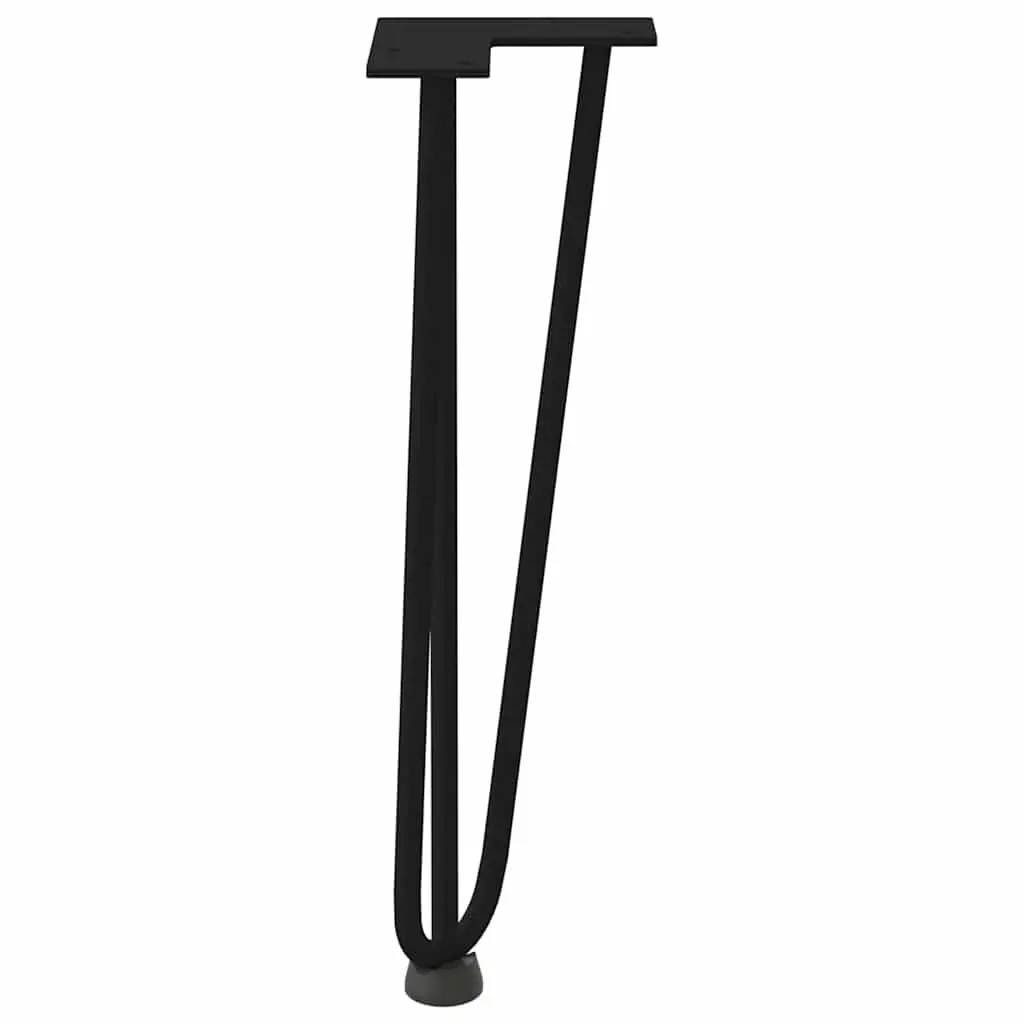 Hairpin Legs Coffee Table Black 42 cm Solid Steel Modern Furniture 4 pcs
