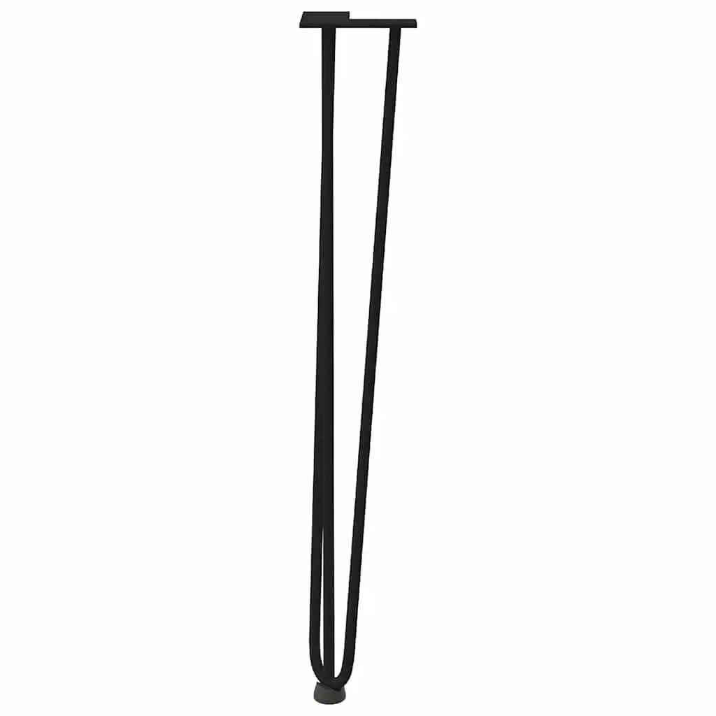 Hairpin Table Legs Black Steel 72cm Adjustable Set 4 Pcs