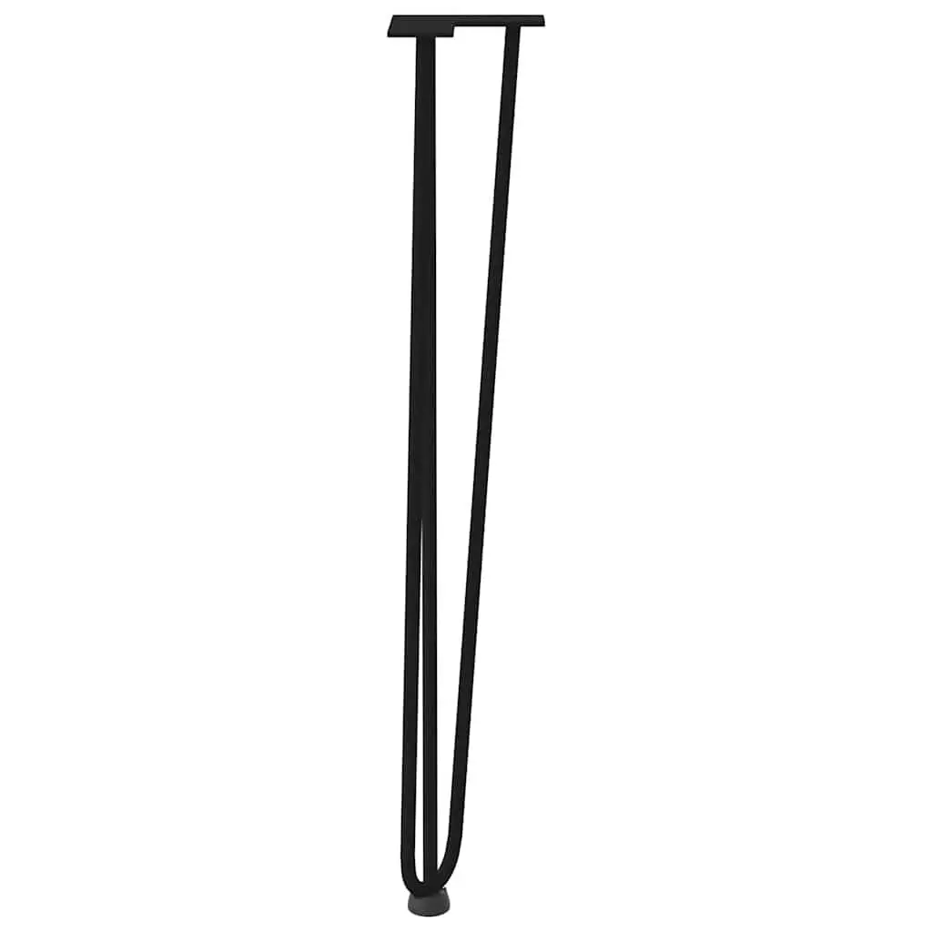 Hairpin Table Legs Black Steel 72cm Adjustable Set 4 Pcs