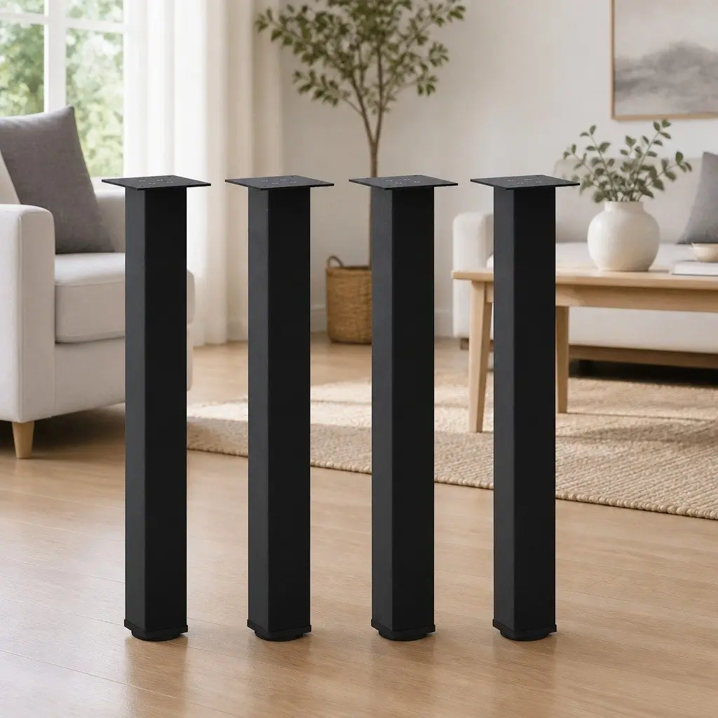 Adjustable Black Console Table Legs Set of 4