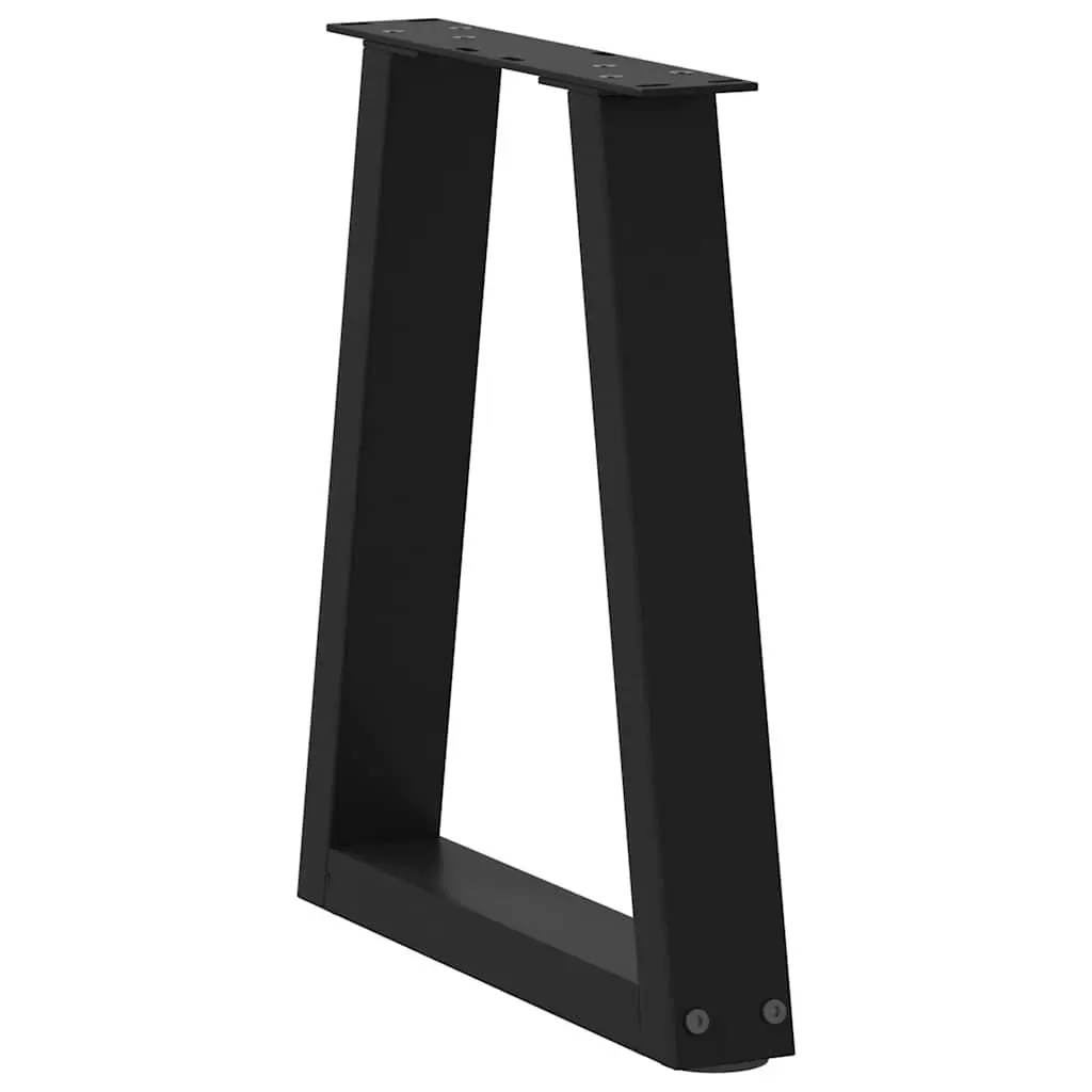 Coffee Table Legs V-Shape Black Steel 38x42-43.3cm