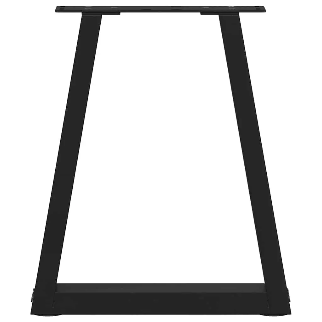 Coffee Table Legs V-Shape Black Steel 38x42-43.3cm