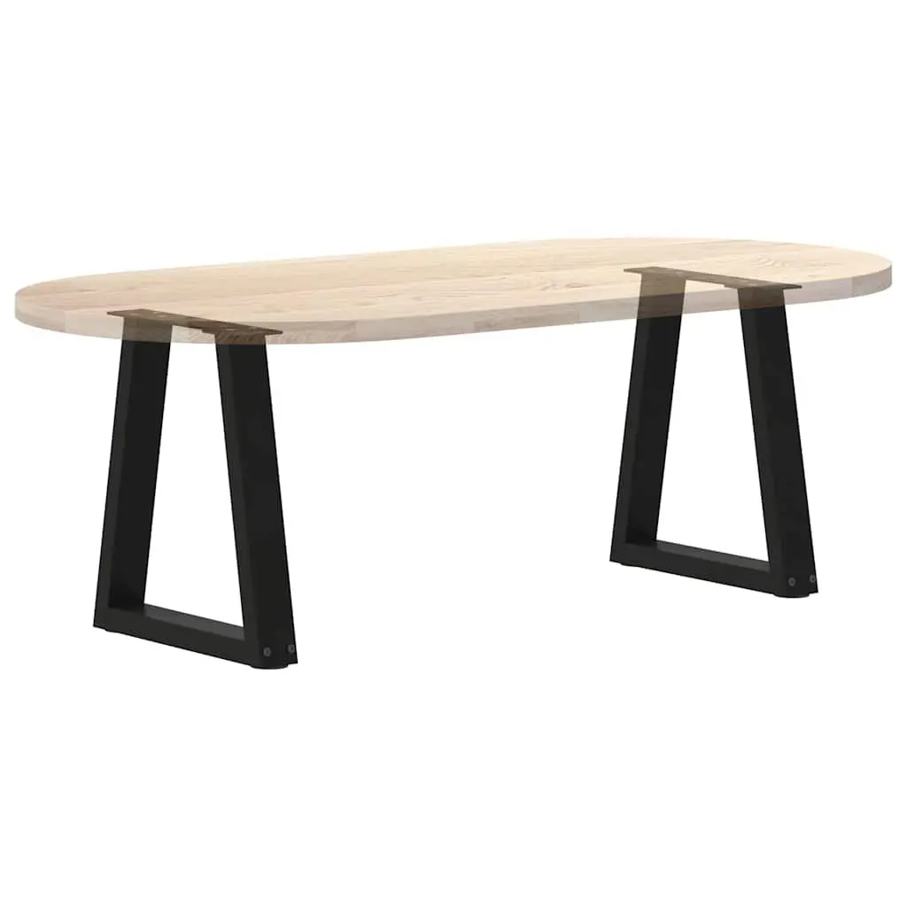 Coffee Table Legs V-Shape Black Steel 38x42-43.3cm