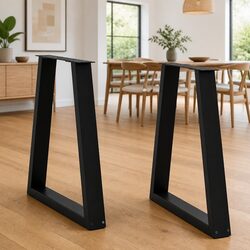 V-Shape Dining Table Legs Black 60x72-73.3 cm 2 pcs