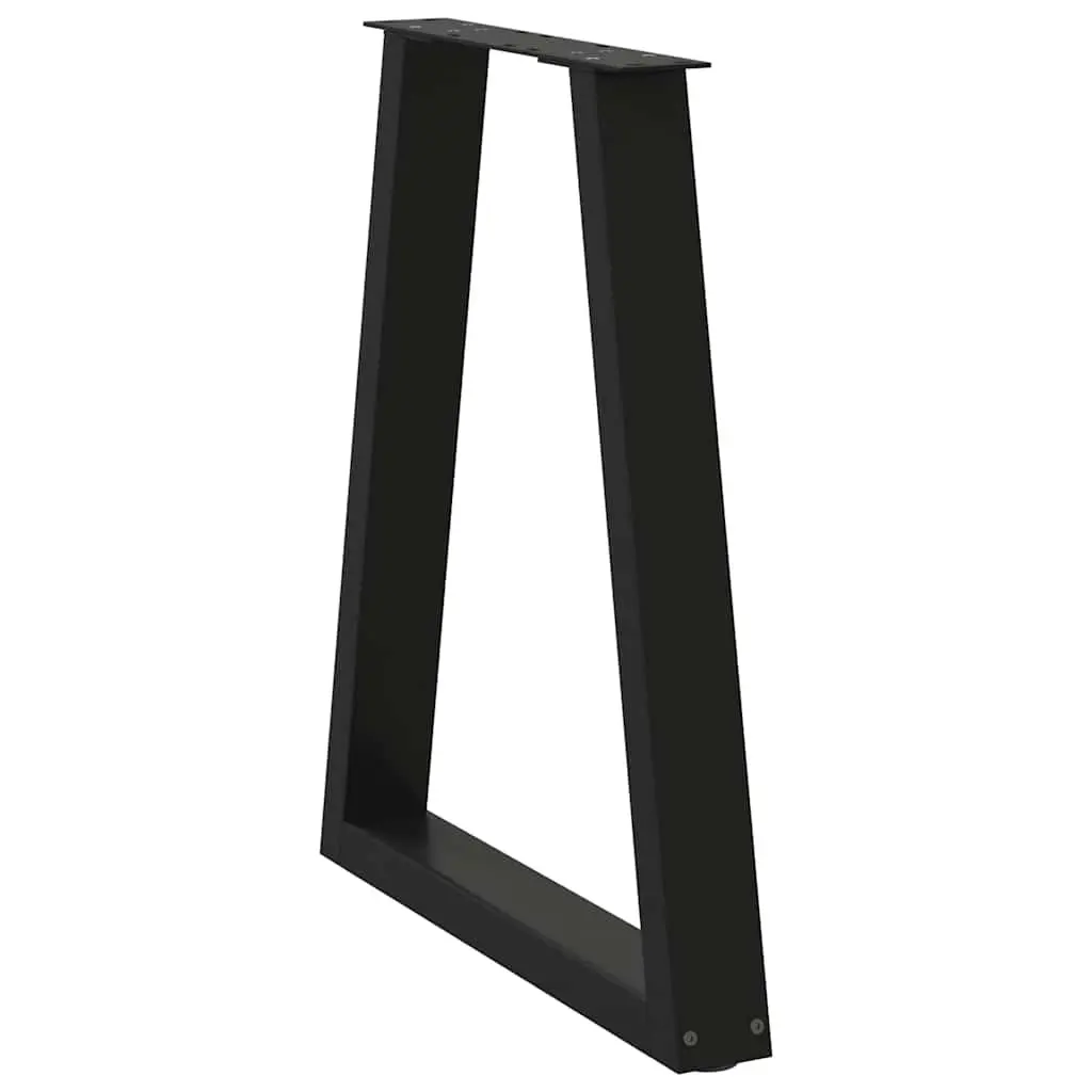 V-Shape Dining Table Legs Steel 2 pcs Black 60x72-73.3 cm Modern Design