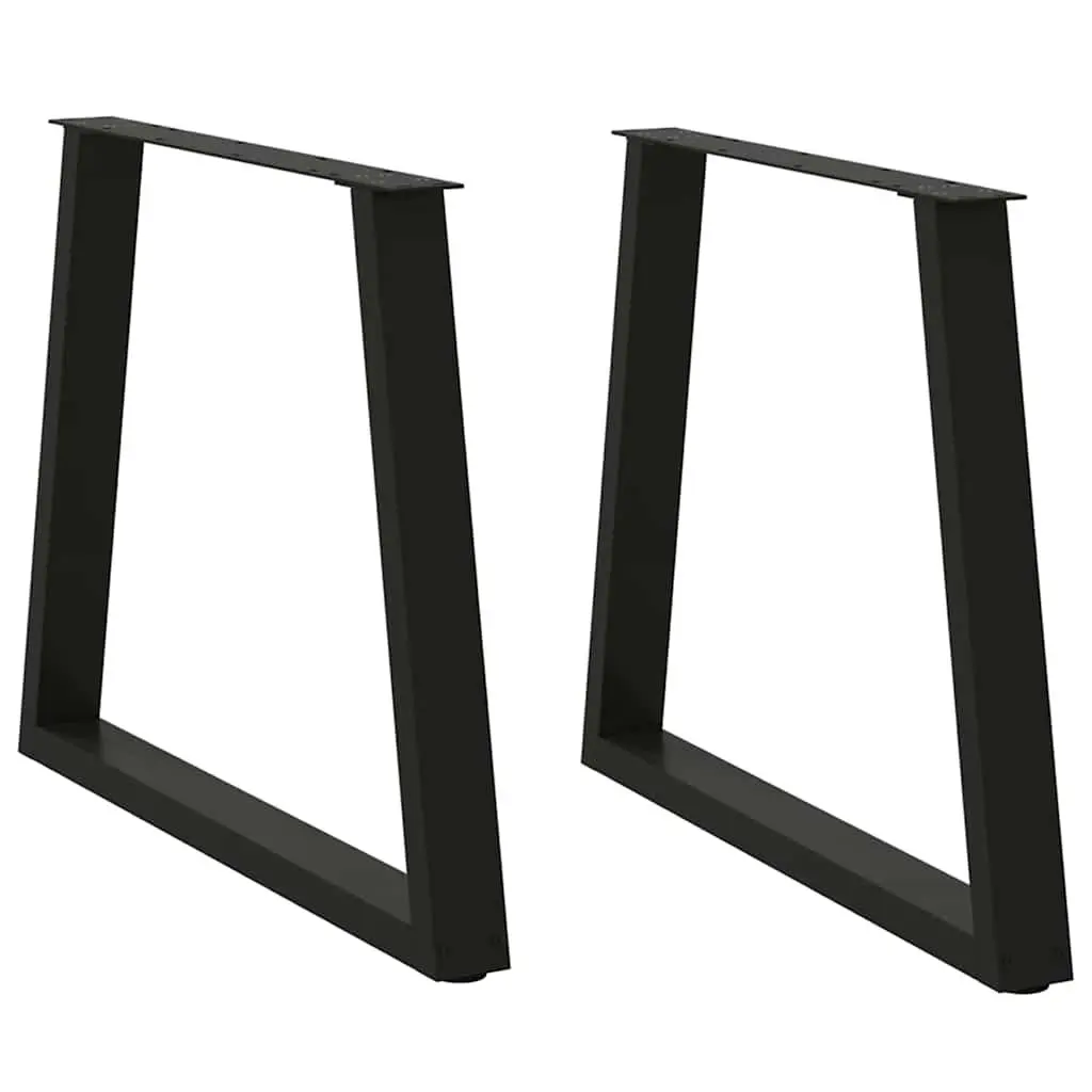 Dining Table Legs V-Shape Steel 2pcs Black 70x72-73.3cm Adjustable Levellers