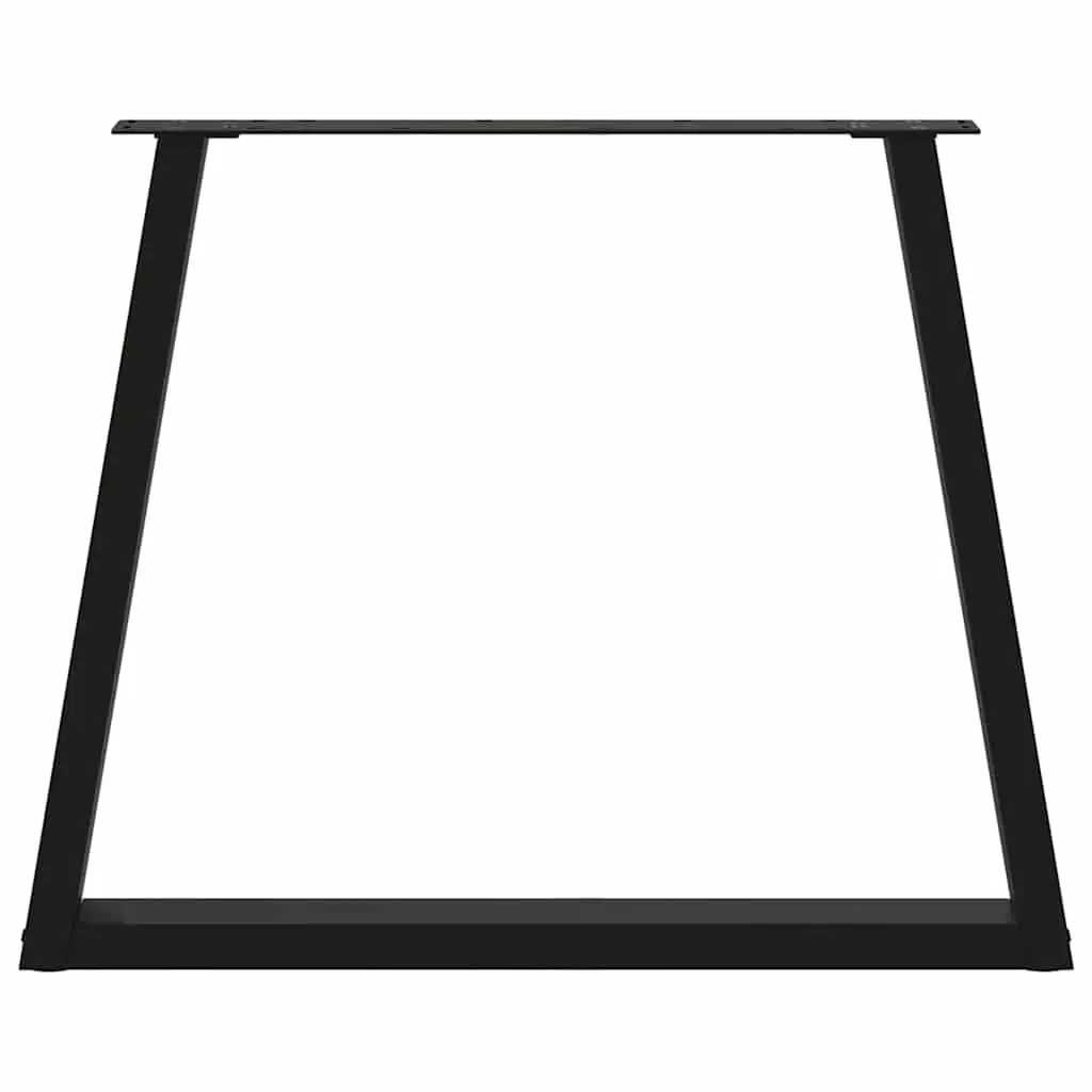 Dining Table Legs V-Shape Steel 2pcs Black 70x72-73.3cm Adjustable Levellers
