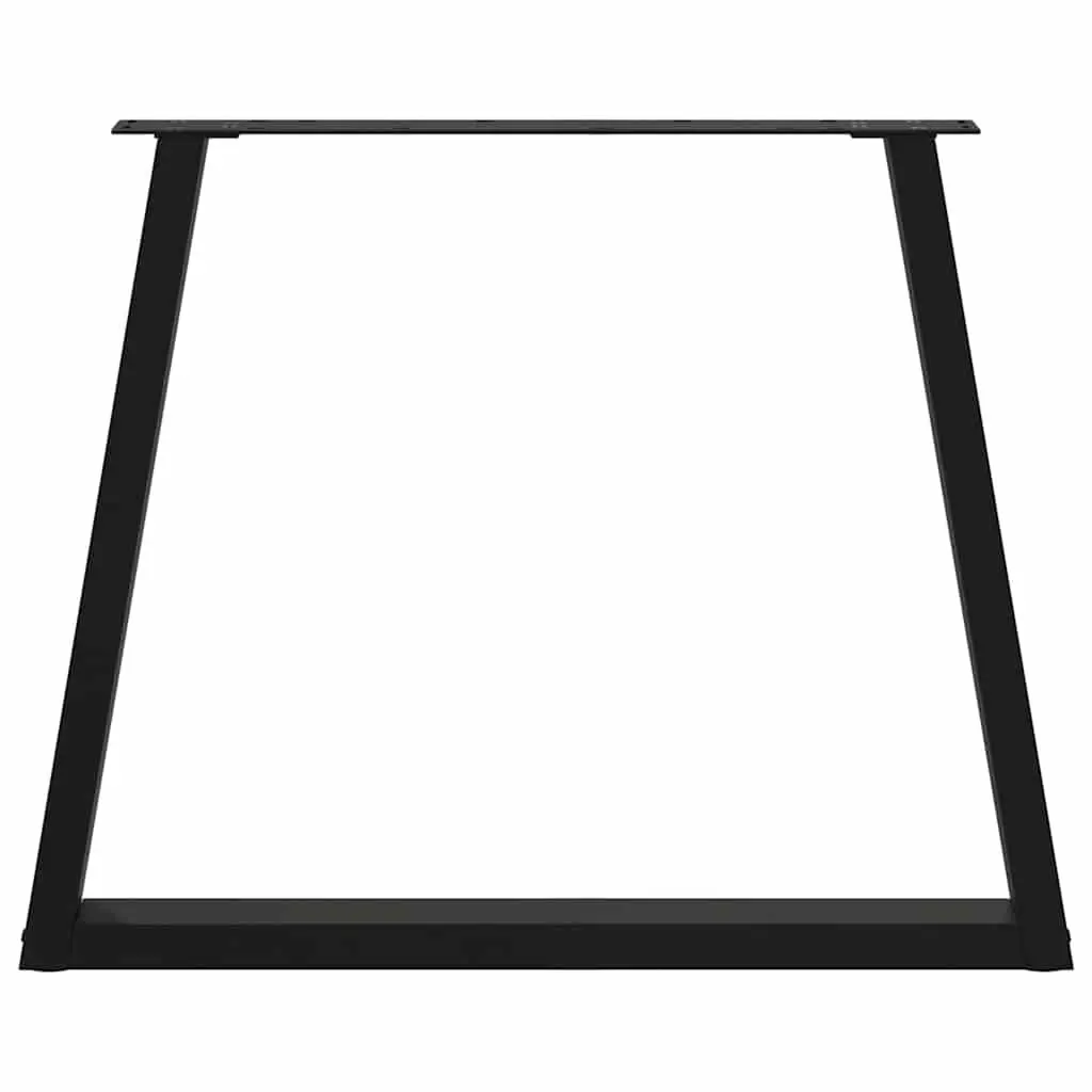 Dining Table Legs V-Shape 2 pcs Black 80x72-73.3cm Steel Adjustable Levellers