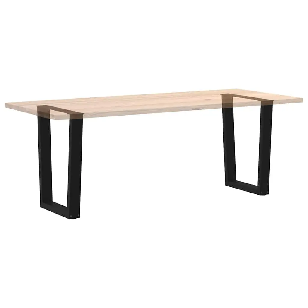 V-Shape Dining Table Legs 2pcs Black Steel Furniture Support Frame Adjustable