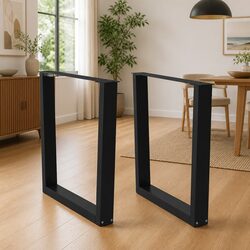 Stylish V-Shape Dining Table Legs in Black