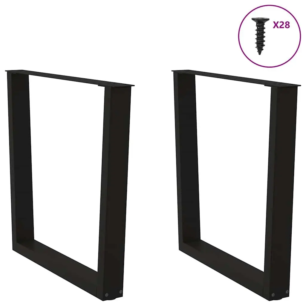 V-Shape Dining Table Legs in Black
