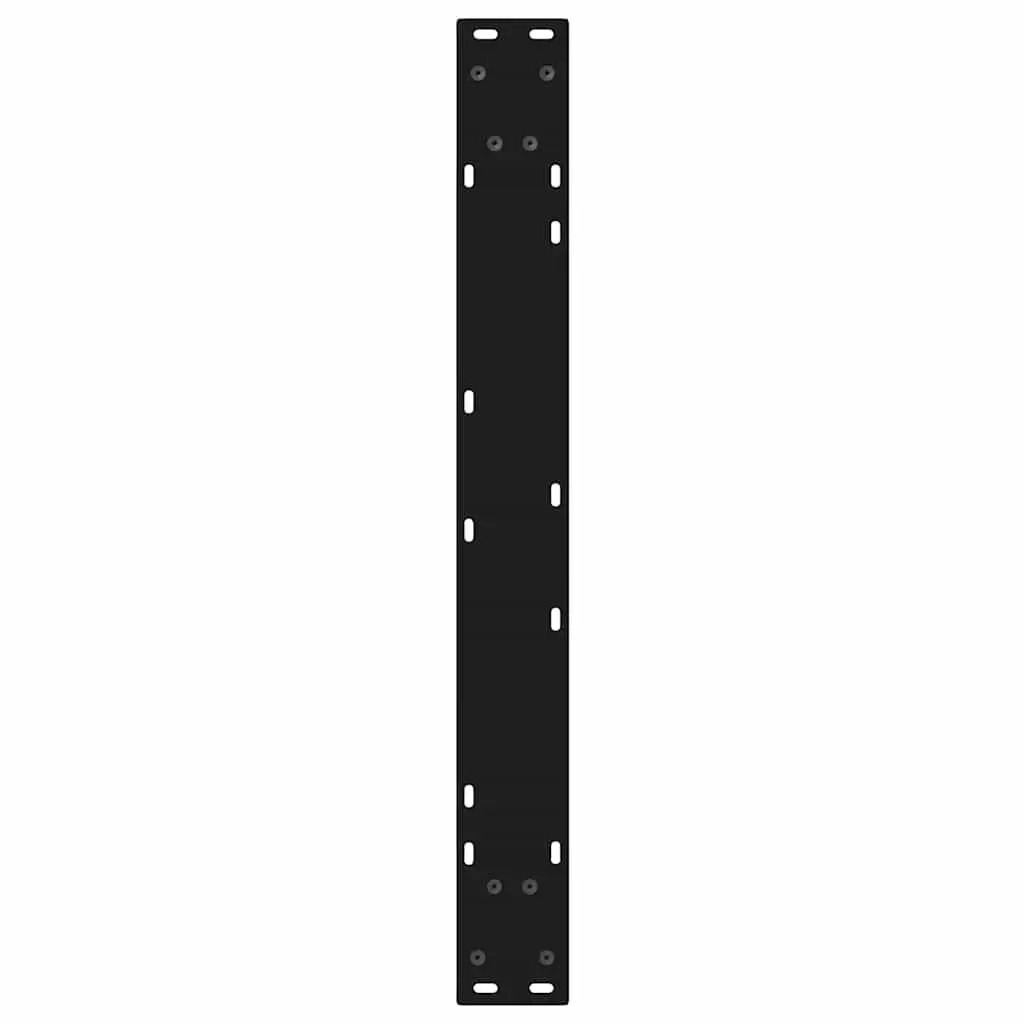 2 pcs Black Dining Table Legs with Adjustable Feet 70x72-73.3cm