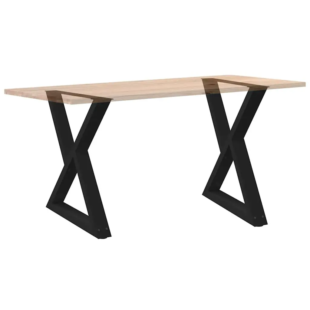 Black Steel Dining Table Legs with Adjustable Levellers