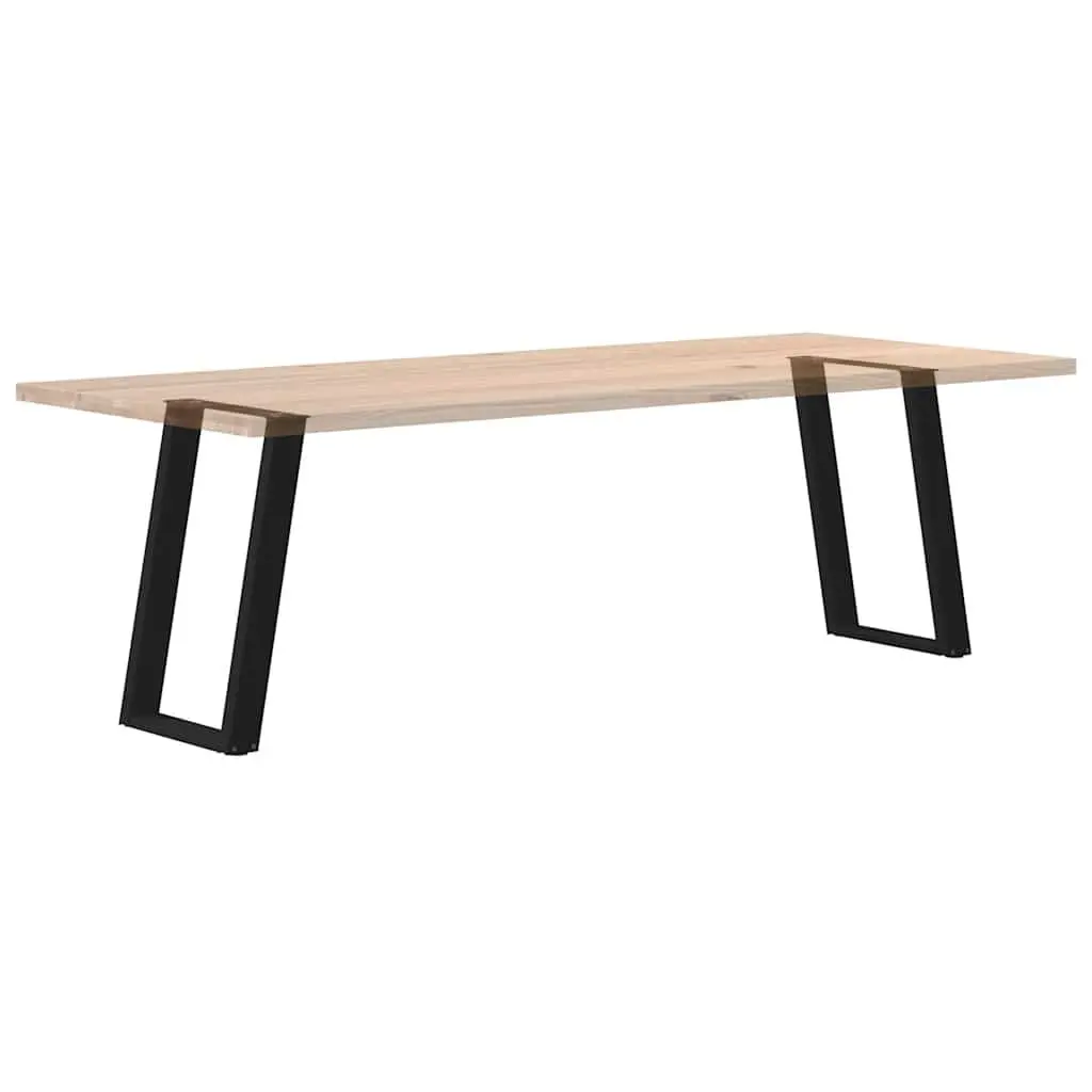 Dining Table Legs U-Shaped Black 60x72-73cm Powder-Coated Steel Set of 2