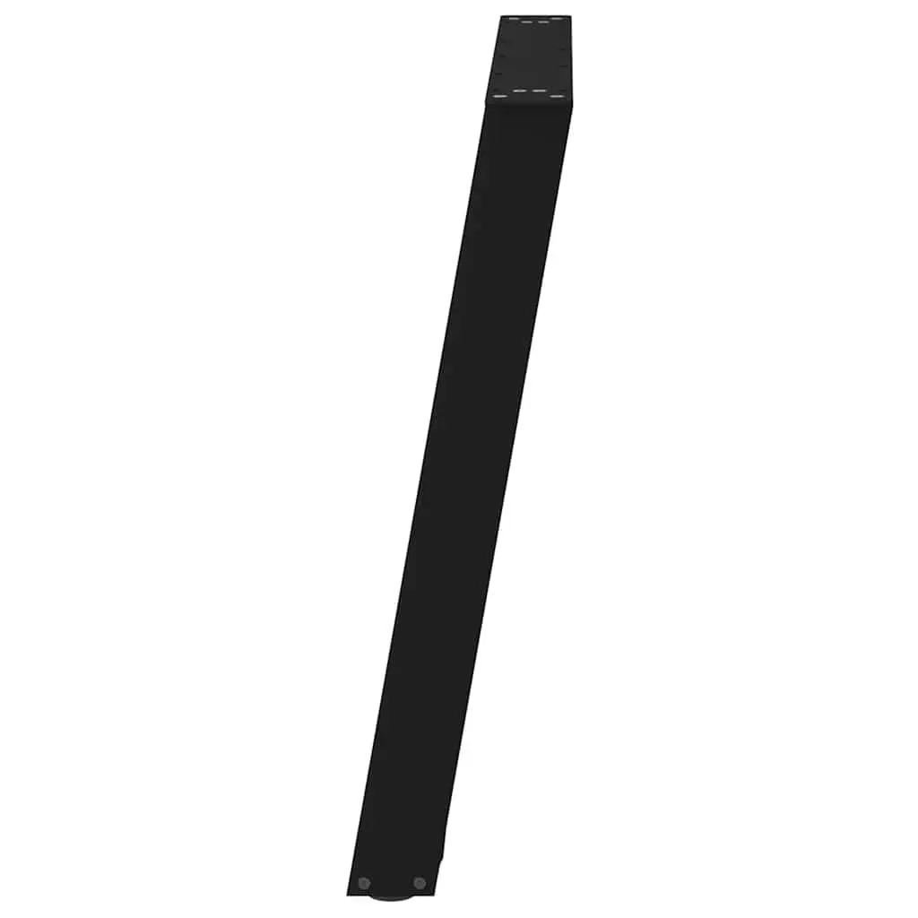 Dining Table Legs Adjustable Levelers Black Steel U-Shaped 70cm Height 2 Pieces