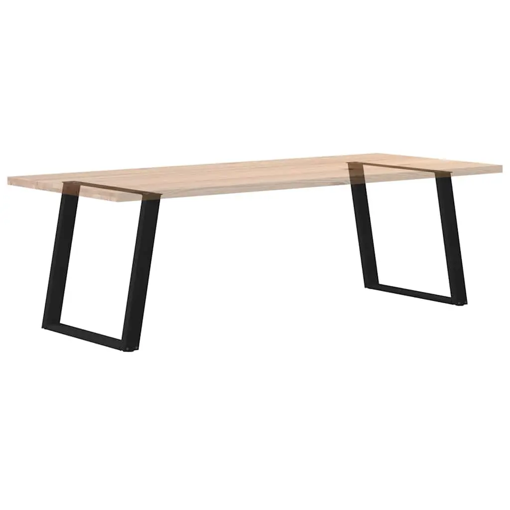 Dining Table Legs Adjustable Levelers Black Steel U-Shaped 70cm Height 2 Pieces