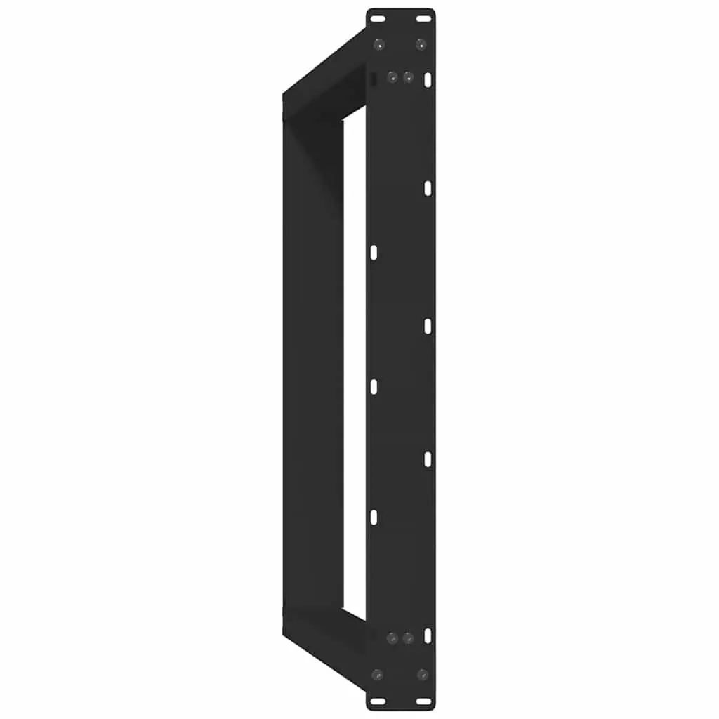 U-Shaped Steel Dining Table Legs 2 pcs Black 80x72-73cm