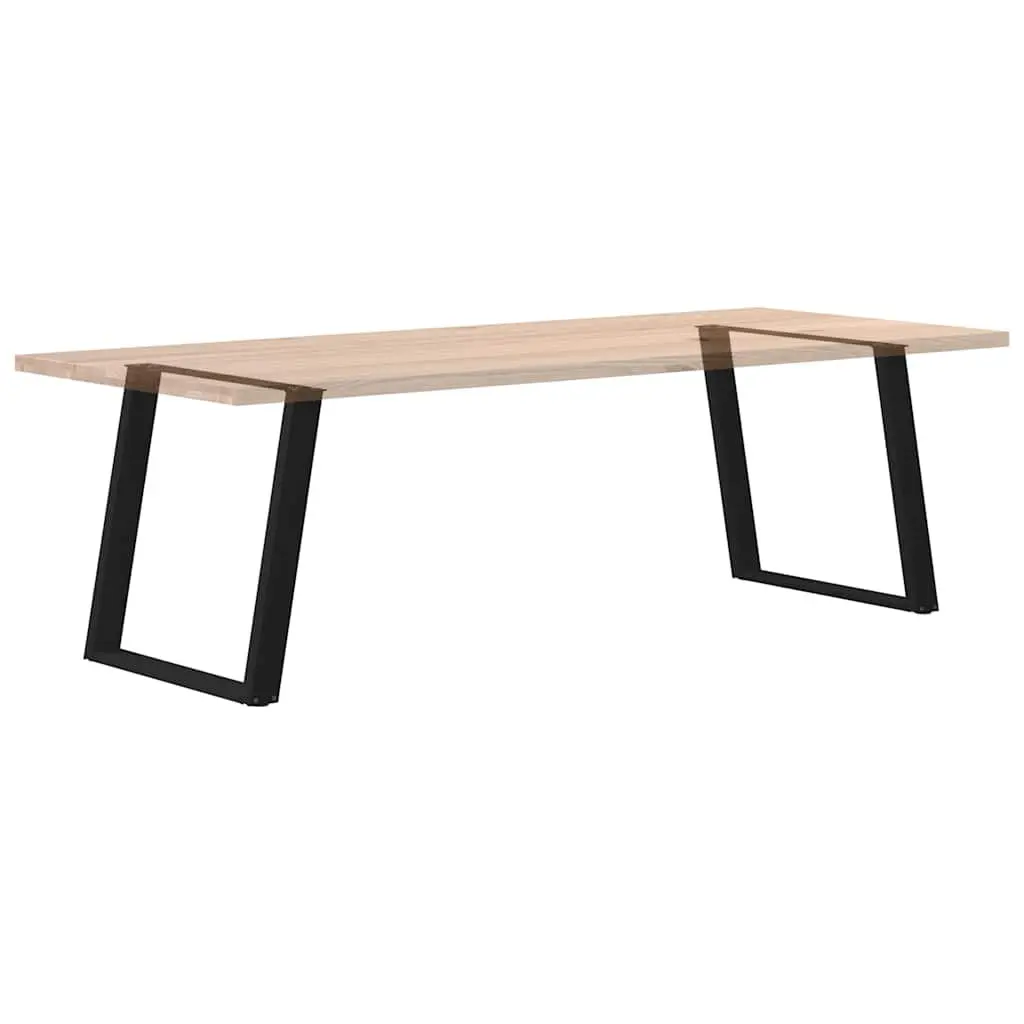 U-Shaped Steel Dining Table Legs 2 pcs Black 80x72-73cm
