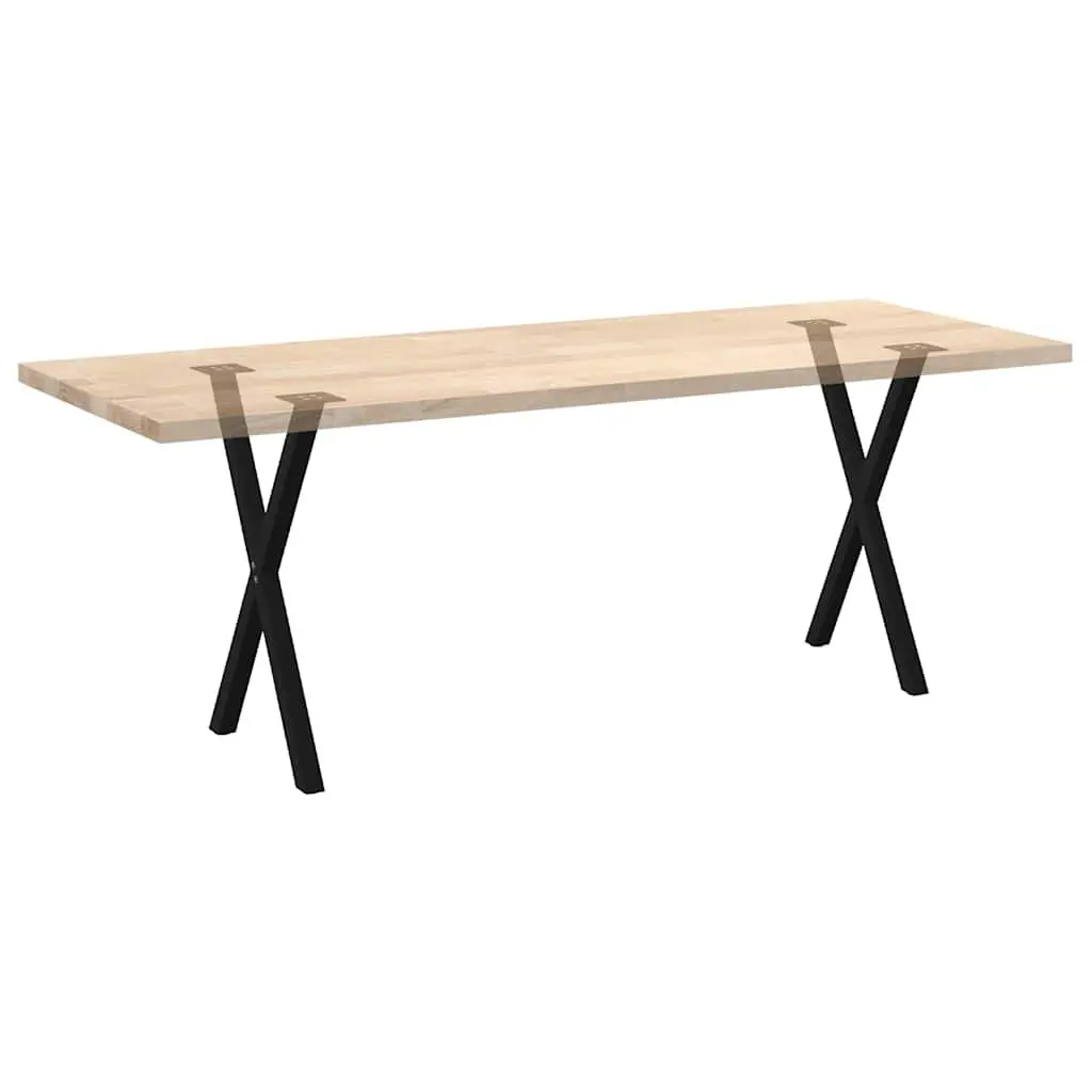 Dining Table Legs X-Shaped Black 57x72cm Steel Support Frame 2 pcs