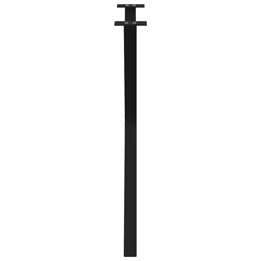 Metal Dining Table Legs Black X-Shaped 70cm 72-73cm Powder-Coated Steel 2 Pieces