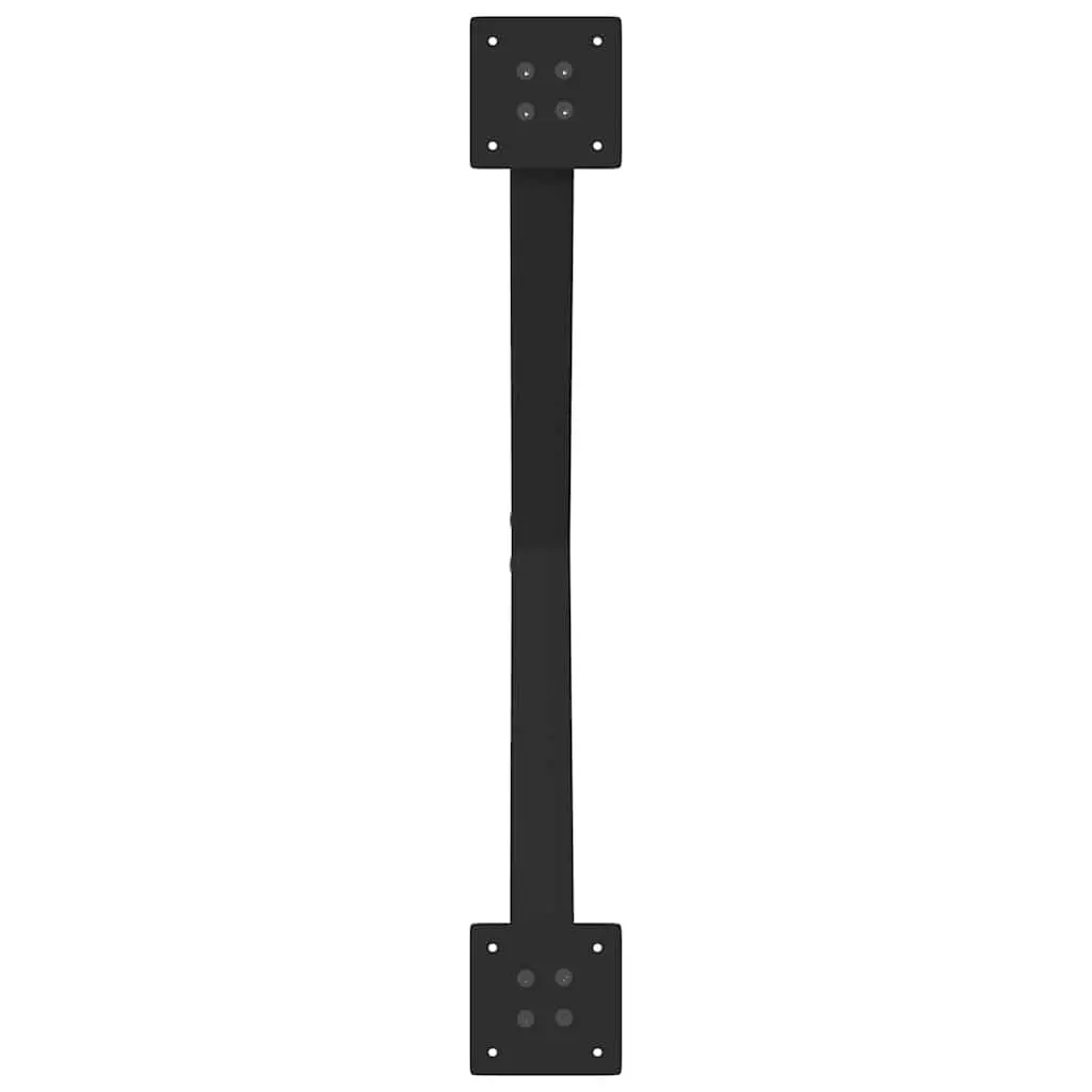 Metal Dining Table Legs Black X-Shaped 70cm 72-73cm Powder-Coated Steel 2 Pieces