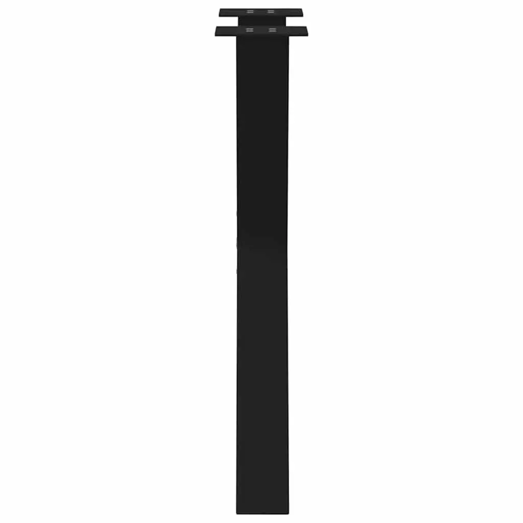 X-Shaped Dining Table Legs 60x72cm Black Steel Support 2 Pieces