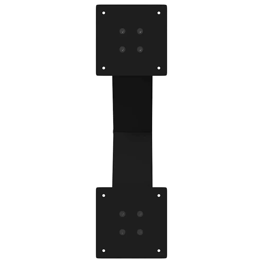 X-Shaped Dining Table Legs 60x72cm Black Steel Support 2 Pieces