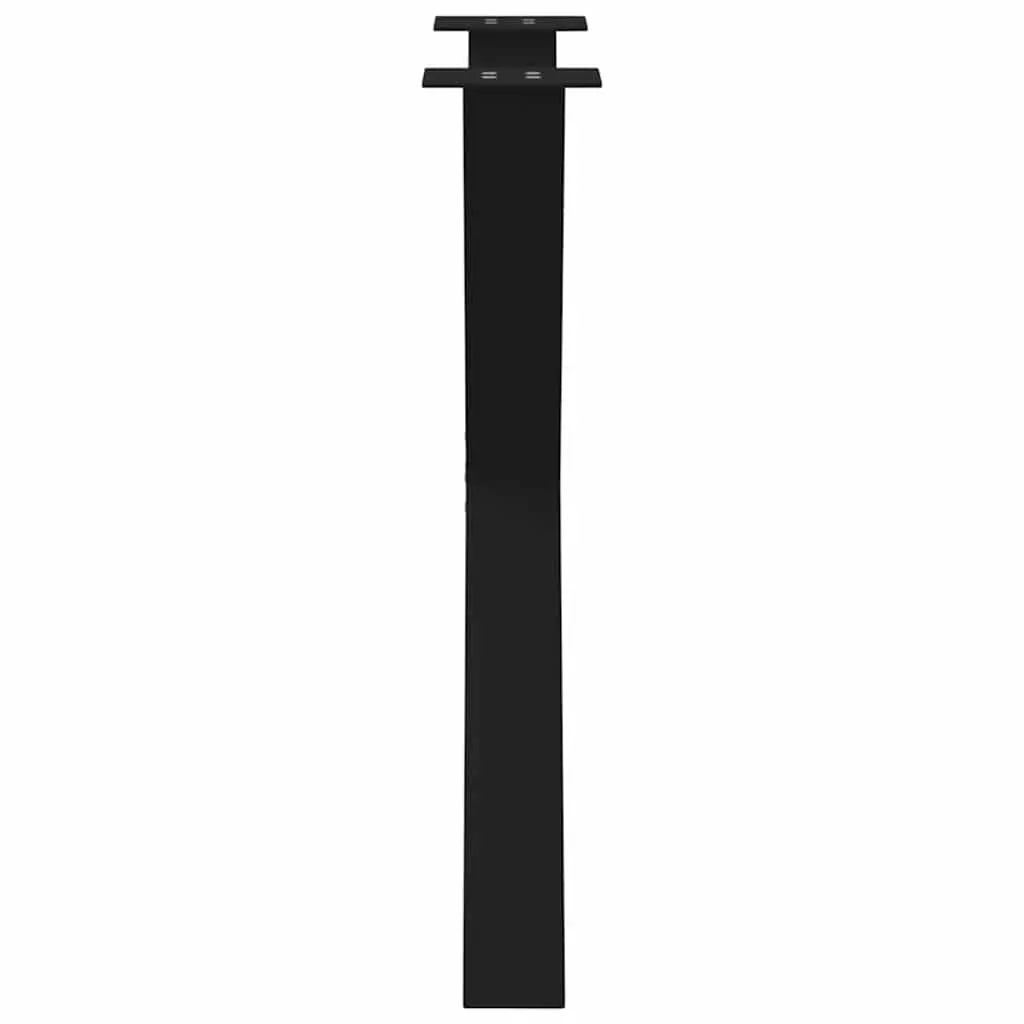 X-Shaped Dining Table Legs in Black Steel