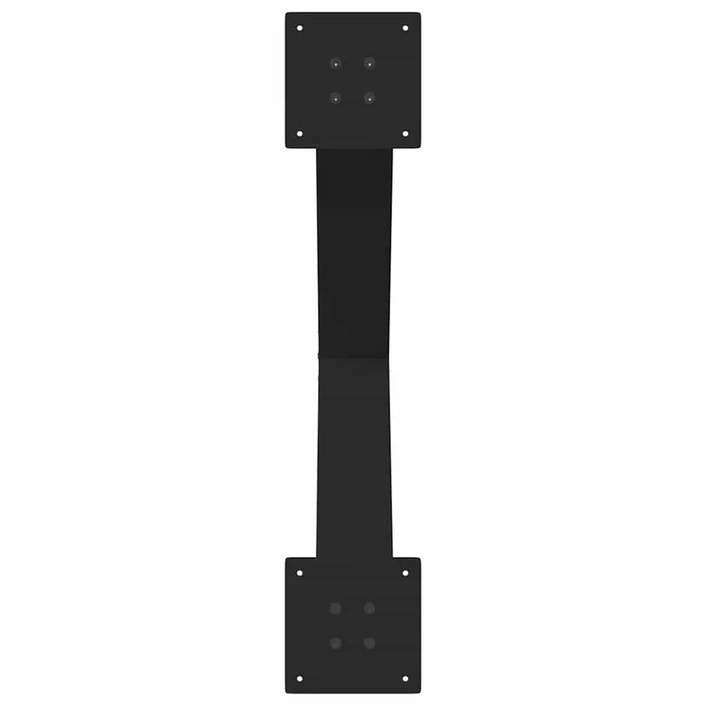X-Shaped Dining Table Legs in Black Steel