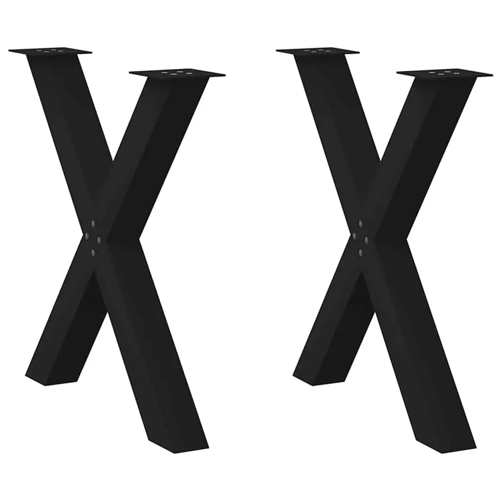 X-Shaped Dining Table Legs with Adjustable Feet