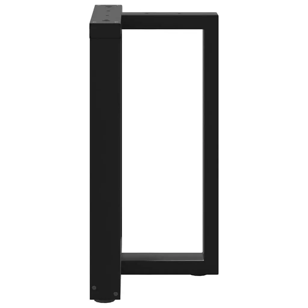 Dining Table Legs T-Shaped Black Steel 2pcs Adjustable