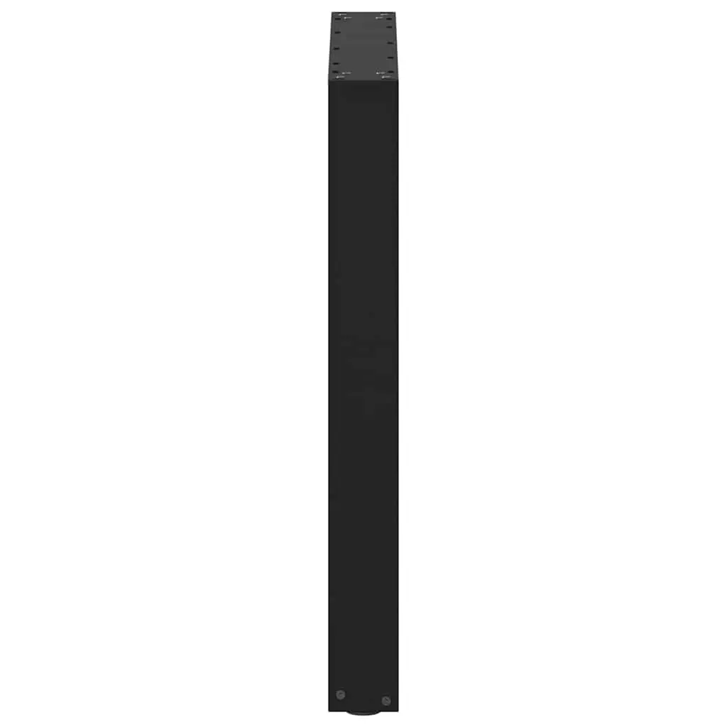 Dining Table Legs U-Shaped Black 60x72-73cm Powder-Coated Steel Adjustable Levelers Pack of 2
