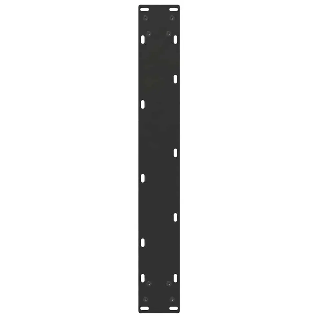 Dining Table Legs U-Shaped Black 60x72-73cm Powder-Coated Steel Adjustable Levelers Pack of 2