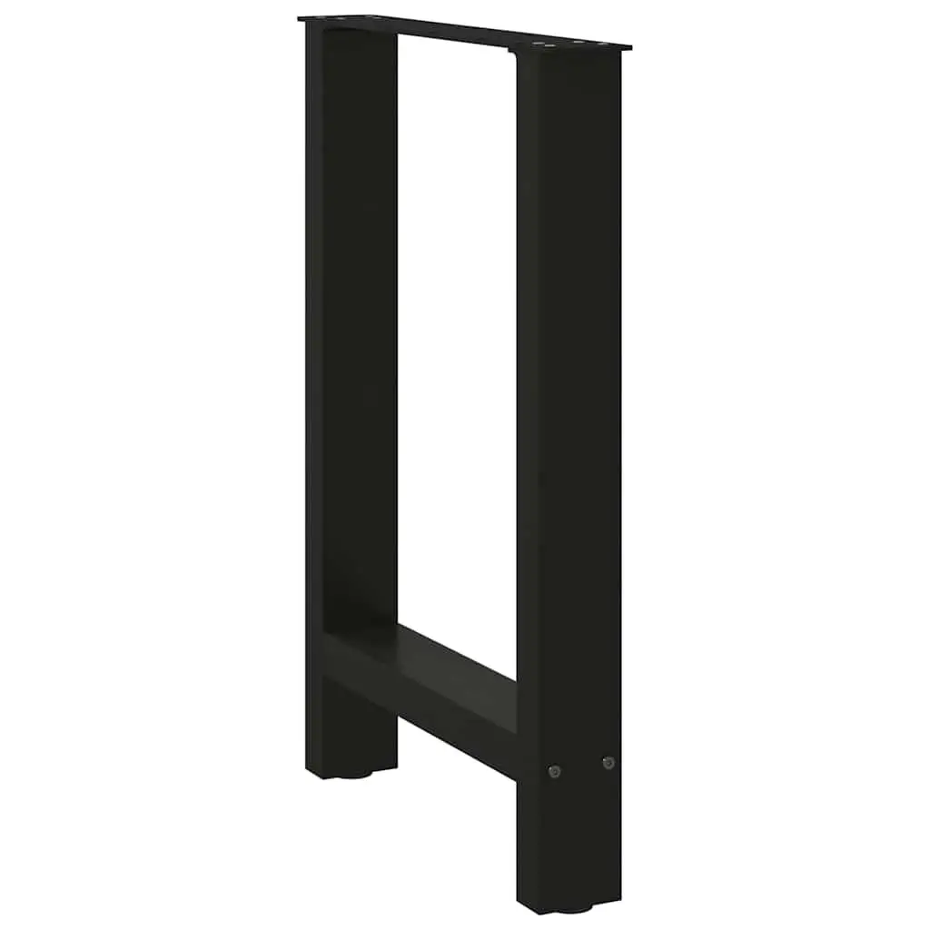 Black Steel Dining Table Legs with Adjustable Levelers